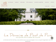 Tablet Screenshot of domainedepontdepany.fr
